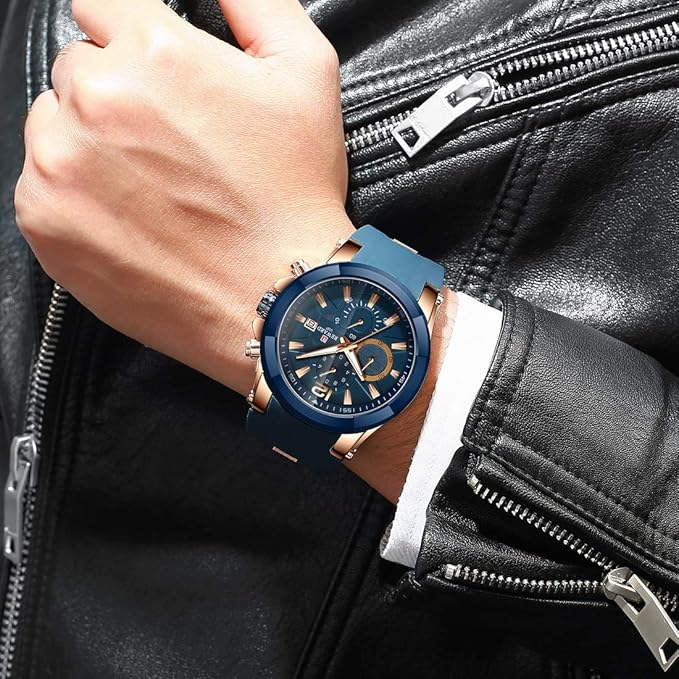 REWARD Blue Luxury Chronograph | ساعة ريوارد الزرقاء الفاخرة