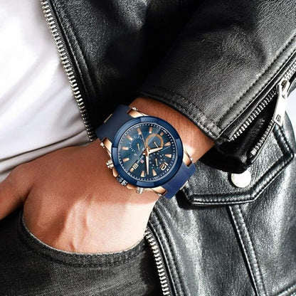 REWARD Blue Luxury Chronograph | ساعة ريوارد الزرقاء الفاخرة