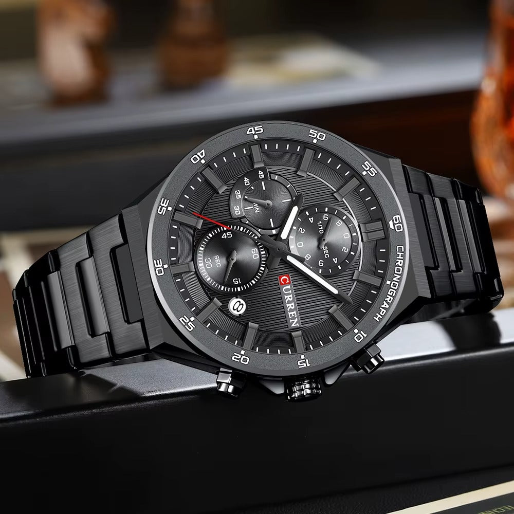 CURREN Classic Stainless Steel Watch | ساعة كوارتز فاخرة