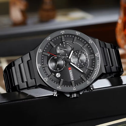 CURREN Classic Stainless Steel Watch | ساعة كوارتز فاخرة